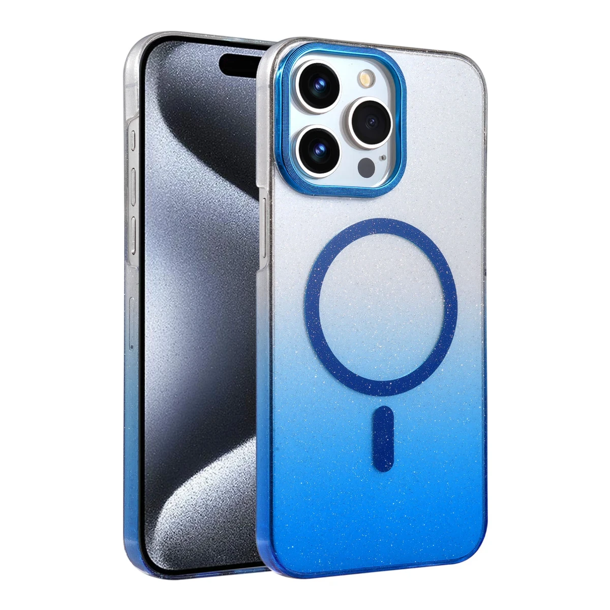 Newface Apple iPhone 15 Pro Max Glossy Magsafe Kapak - Mavi — görsel 4