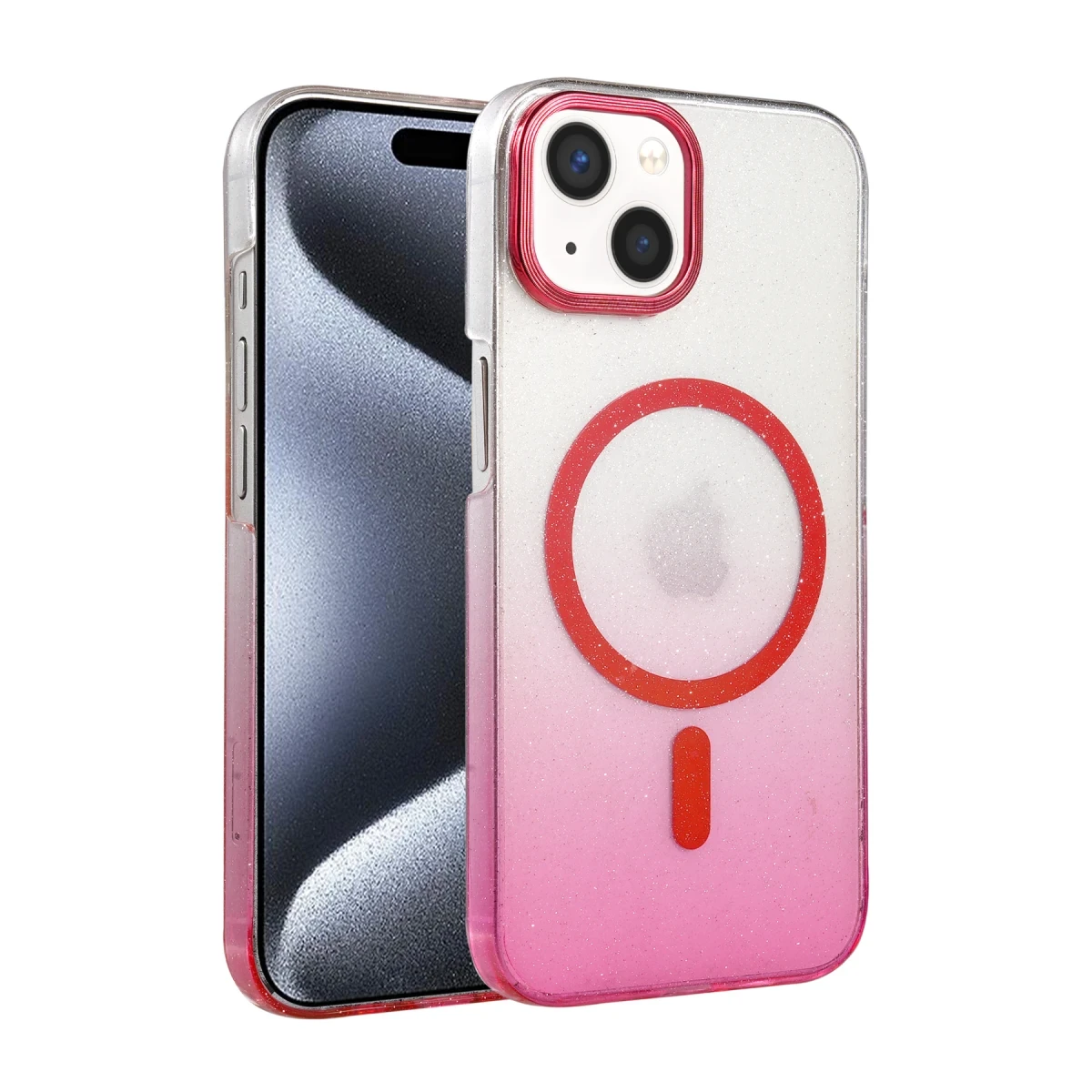 Newface Apple iPhone 15 Glossy Magsafe Kapak - Pembe