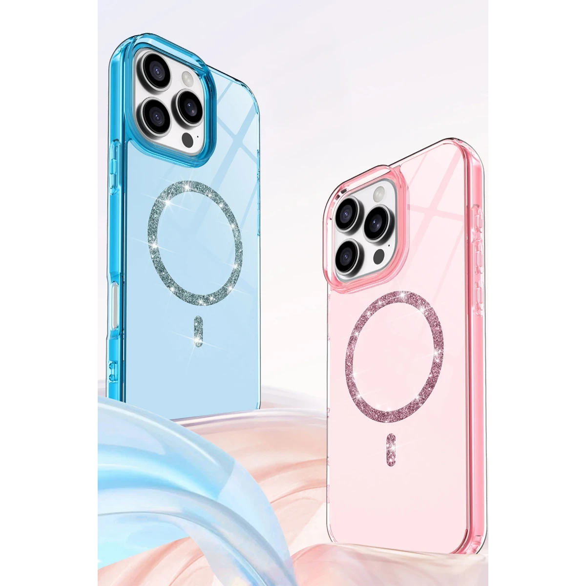 Newface Apple iPhone 16 Pro Live Diamond Magsafe Kapak - Mavi — görsel 7