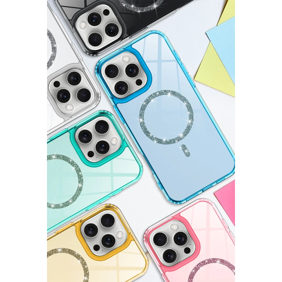 Newface Apple iPhone 16 Pro Live Diamond Magsafe Kapak - Mavi — görsel 8