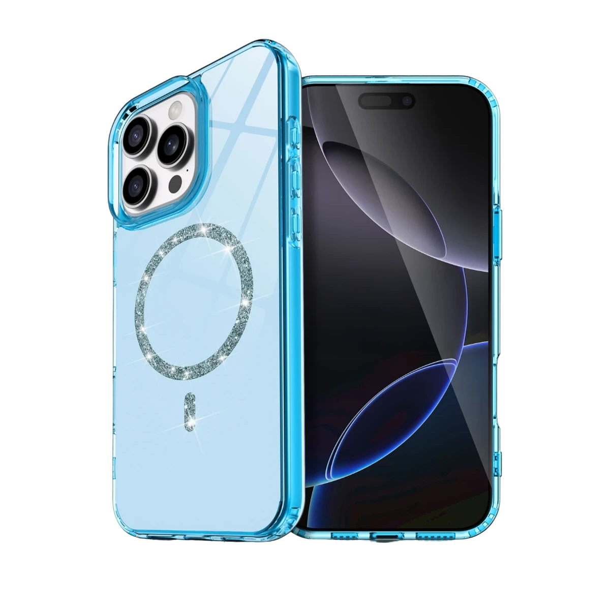 Newface Apple iPhone 14 Pro Max Live Diamond Magsafe Kapak - Mavi — görsel 6