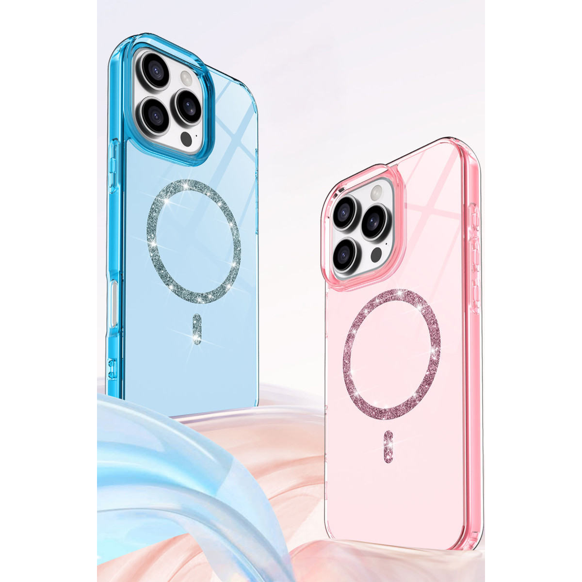 Newface Apple iPhone 14 Pro Max Live Diamond Magsafe Kapak - Mavi — görsel 12