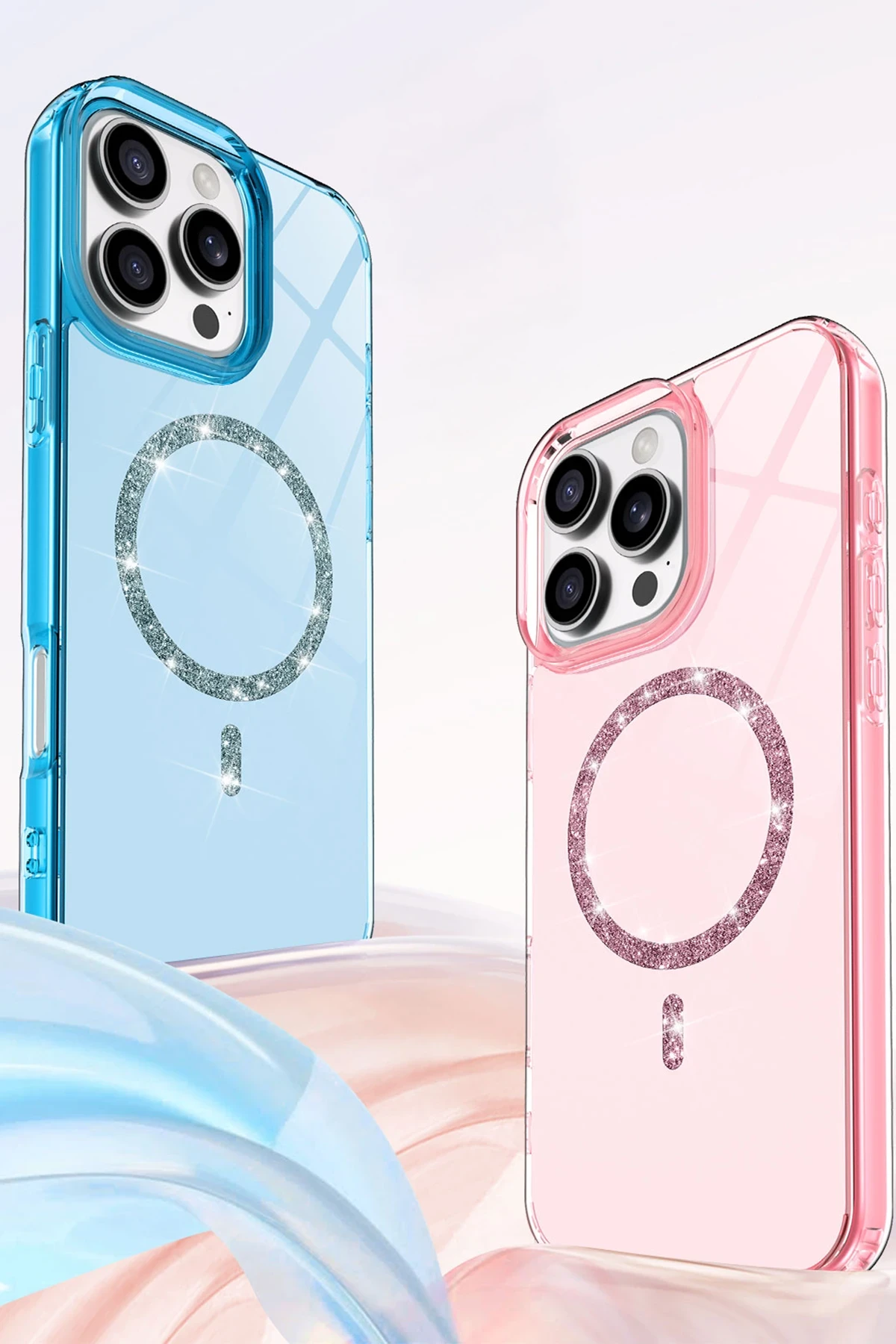 Newface Apple iPhone 14 Pro Max Live Diamond Magsafe Kapak - Sarı