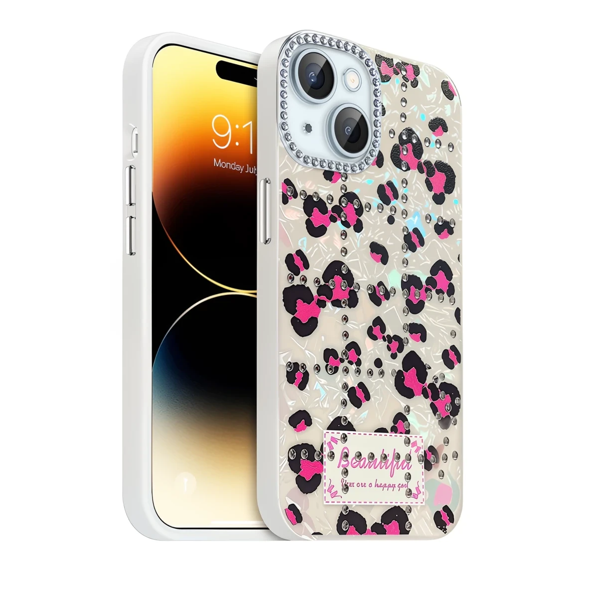 Newface Apple iPhone 14 Deco Desenli Kapak - Desen 3