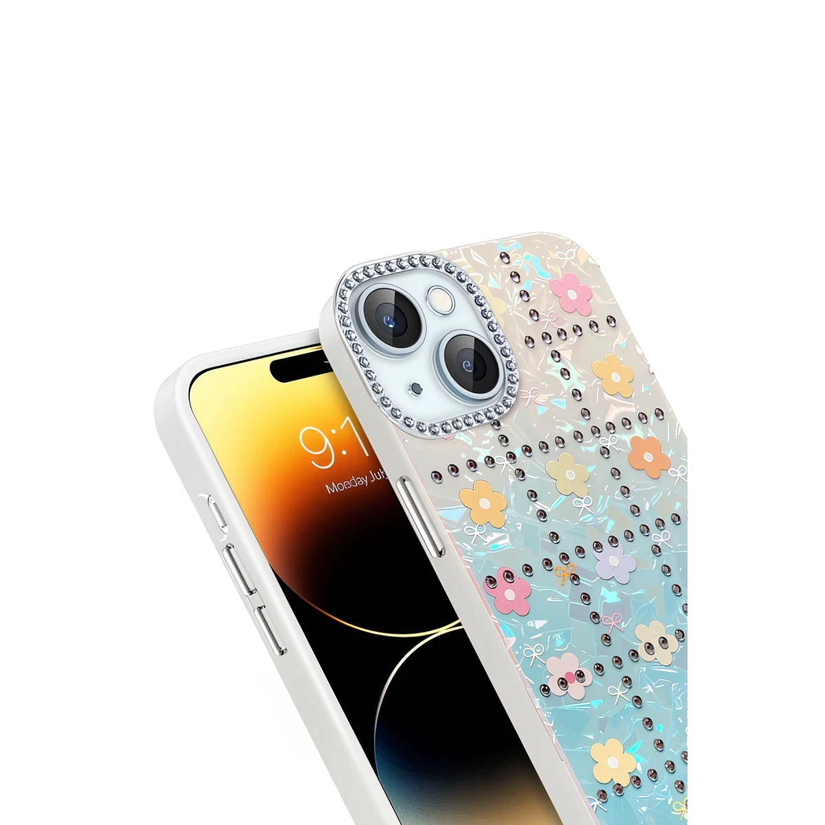 Newface Apple iPhone 14 Deco Desenli Kapak - Desen 4