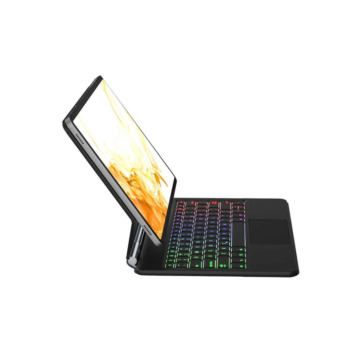 Newface Samsung Galaxy T737 Tab S7 FE 12.4 Kılıf Eternal Ledli Klavyeli Tablet Kılıfı - Siyah — görsel 12