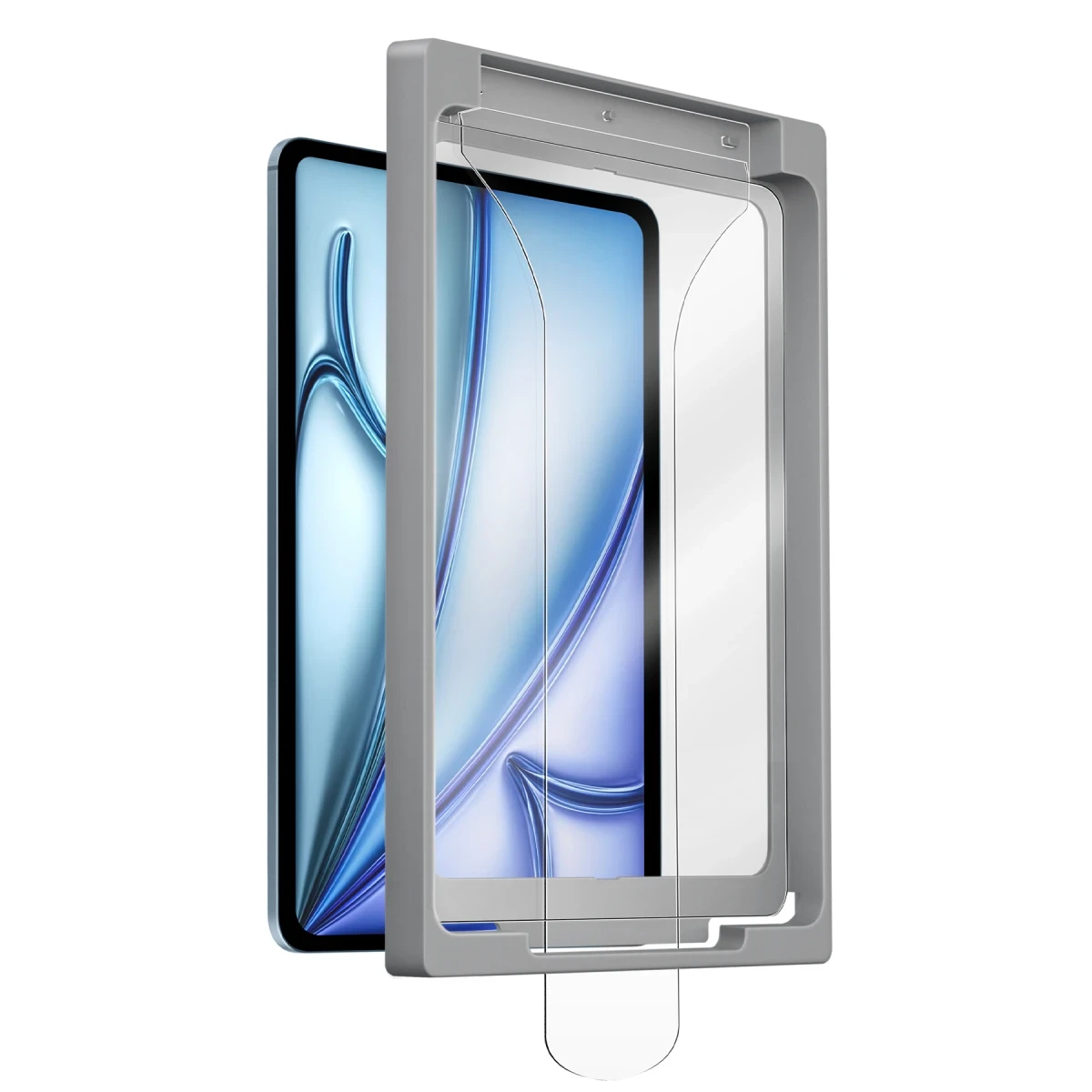 Uniq Apple iPad Pro 13 (2024) Optix Exofit Applicator HD Tablet Cam Ekran Koruyucu - Şeffaf