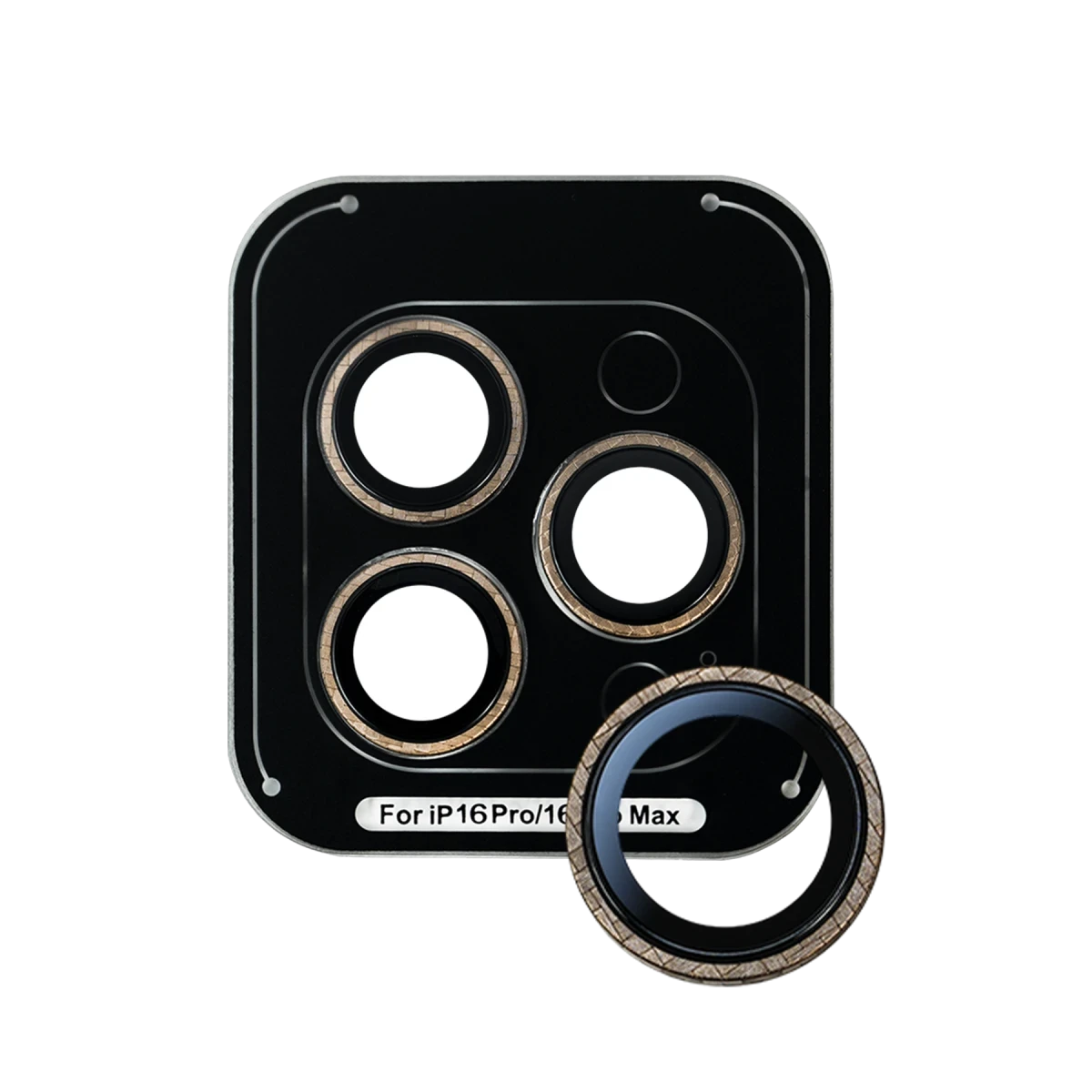 URR Apple iPhone 16 Pro Max Kevlar AR Kamera Lens Koruyucu - Çöl Titanyum