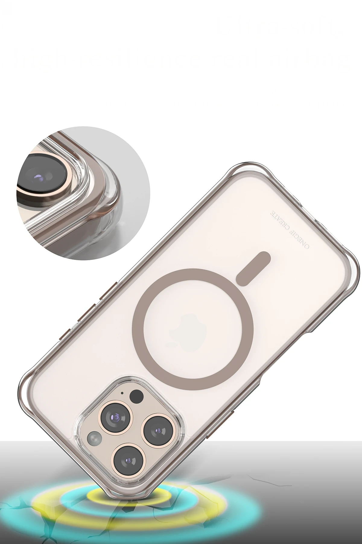 Onegif Apple iPhone 16 Pro Max Hulk Magsafe Kapak - Beyaz