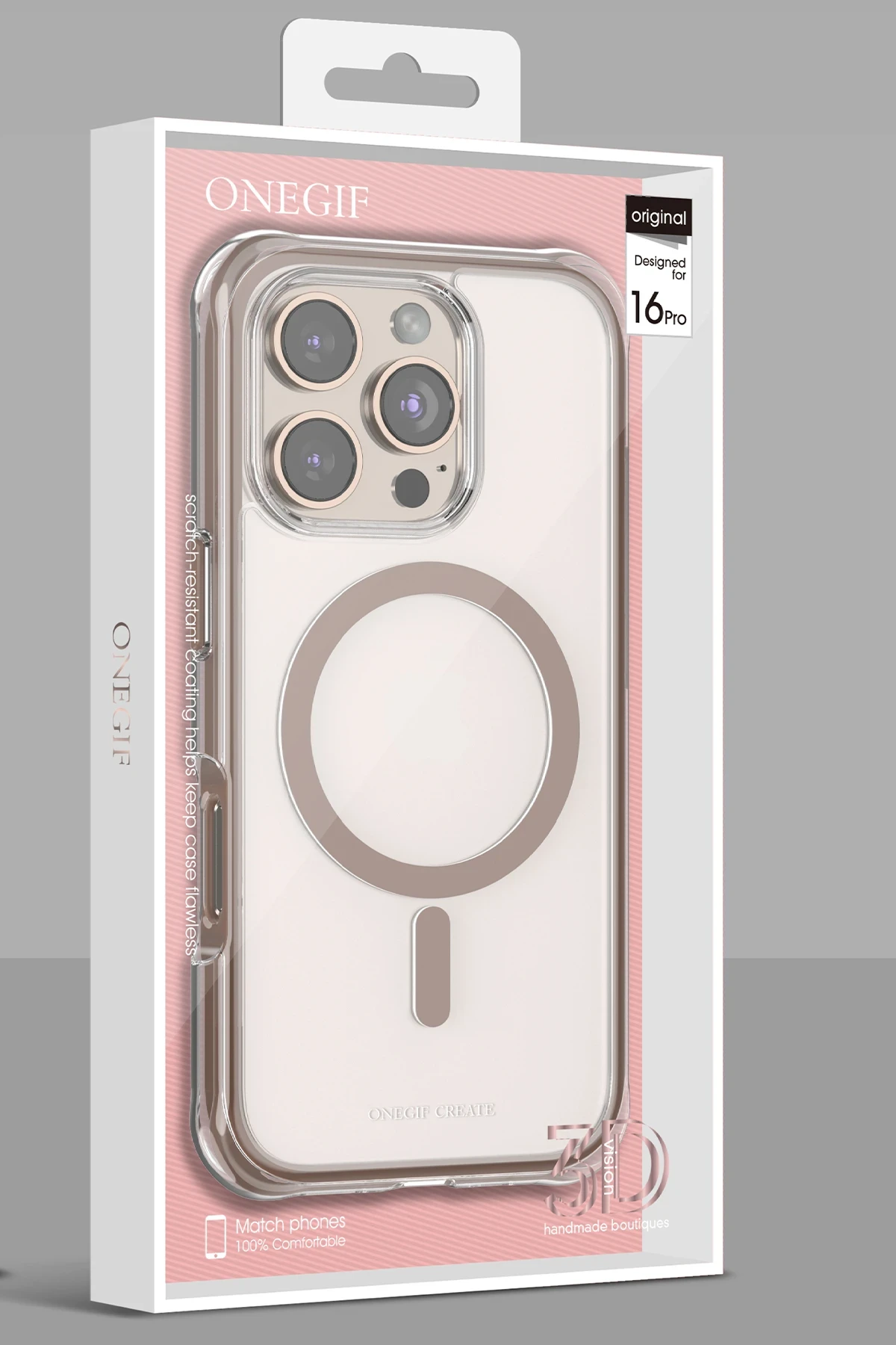 Onegif Apple iPhone 16 Pro Max Hulk Magsafe Kapak - Beyaz