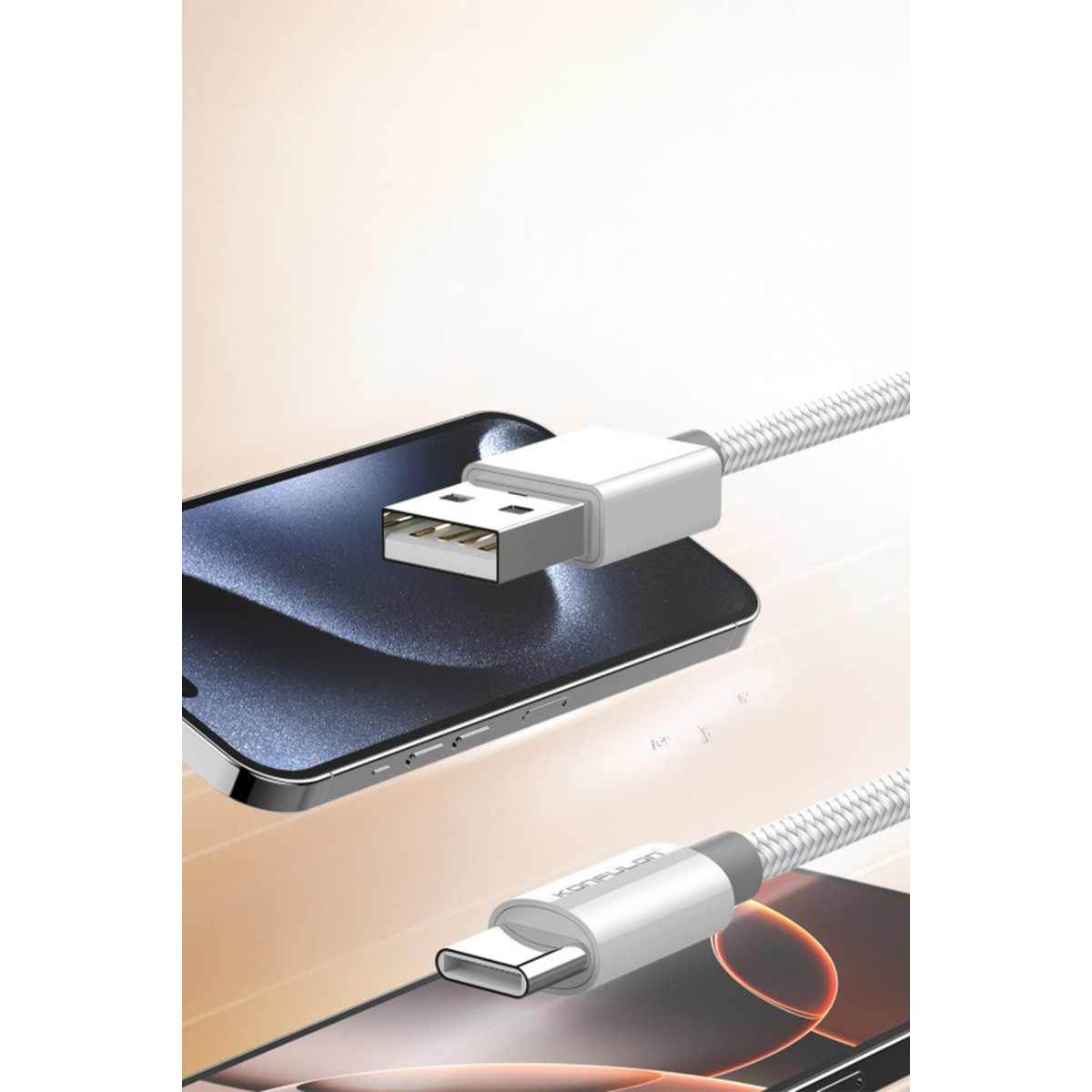 Konfulon DC80 1M 3A USB to Type-C Hızlı Şarj Kablo - Beyaz — görsel 10