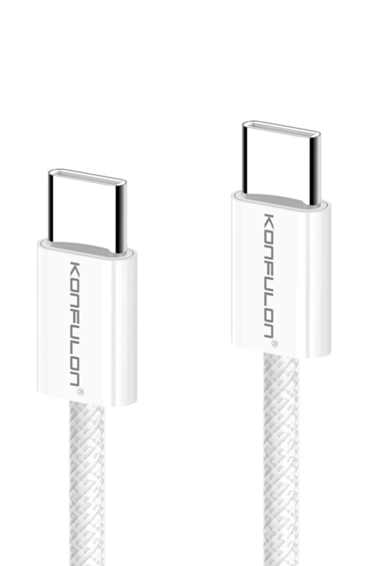 Konfulon DC82 1M 60W Type-C to Type-C  PD Hızlı Şarj Kablo - Beyaz