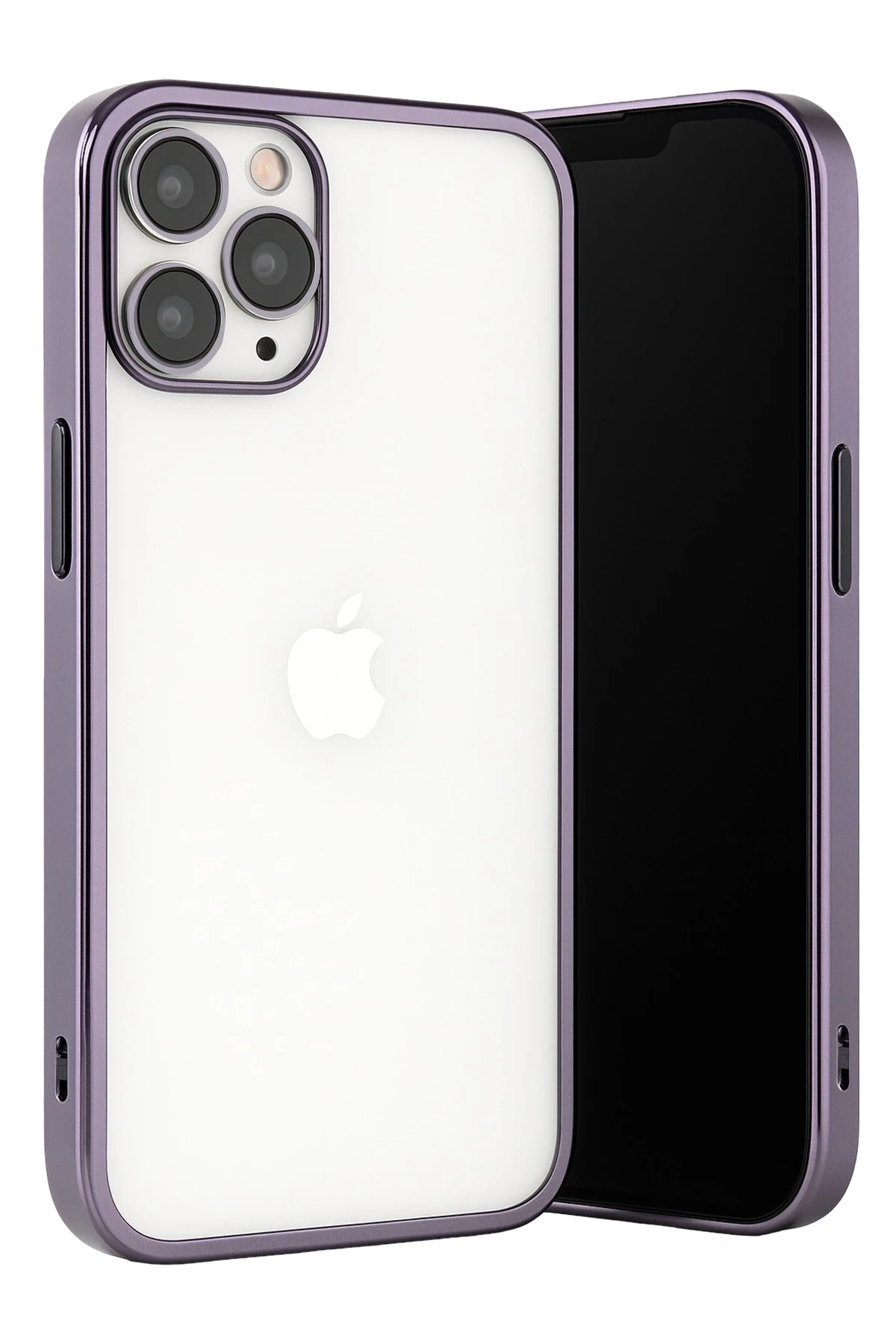 Newface iPhone 13 Pro Max Kılıf Razer Lensli Silikon - Mor