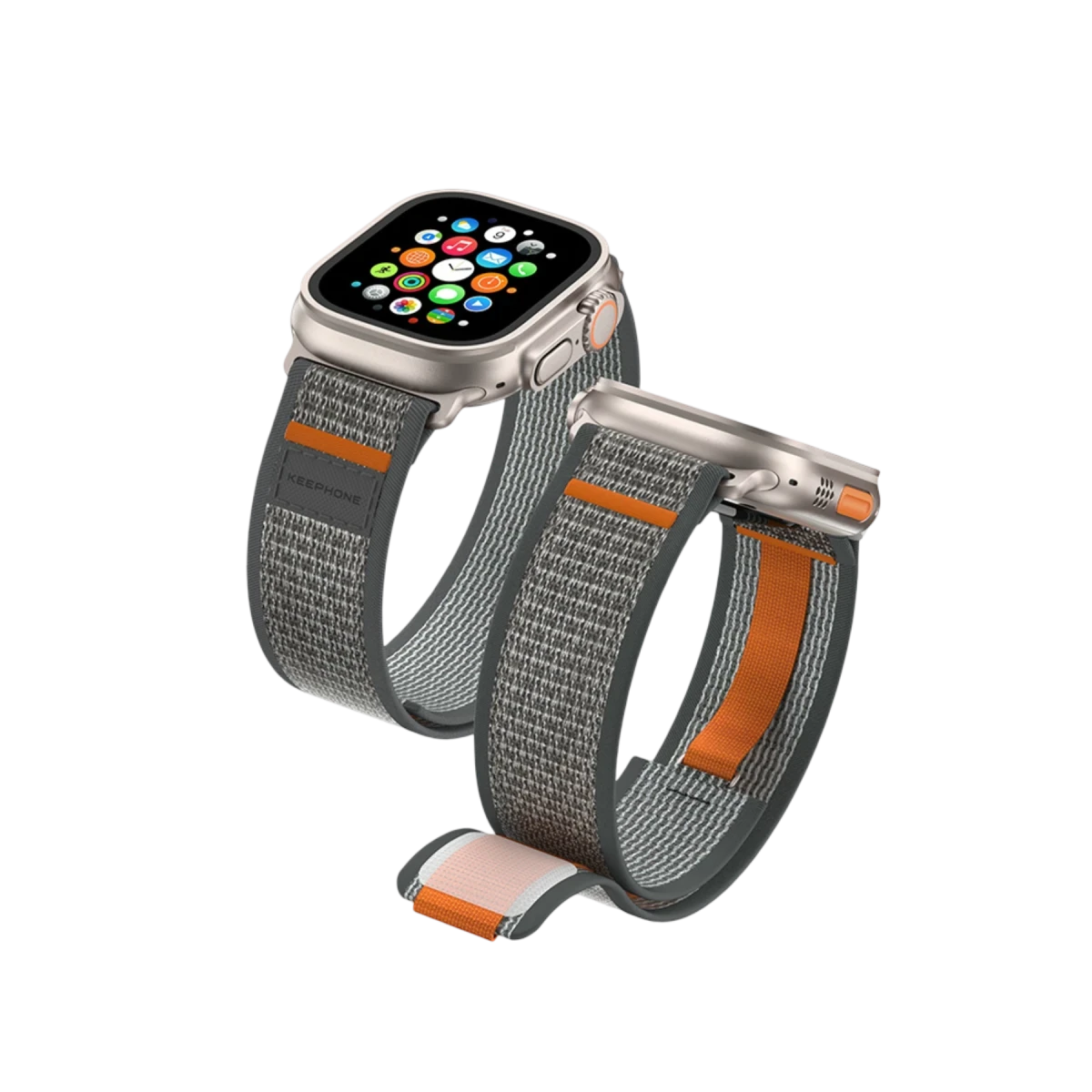 Keephone Apple Watch Ultra 2 49mm Musse Kumaş Kordon - Siyah