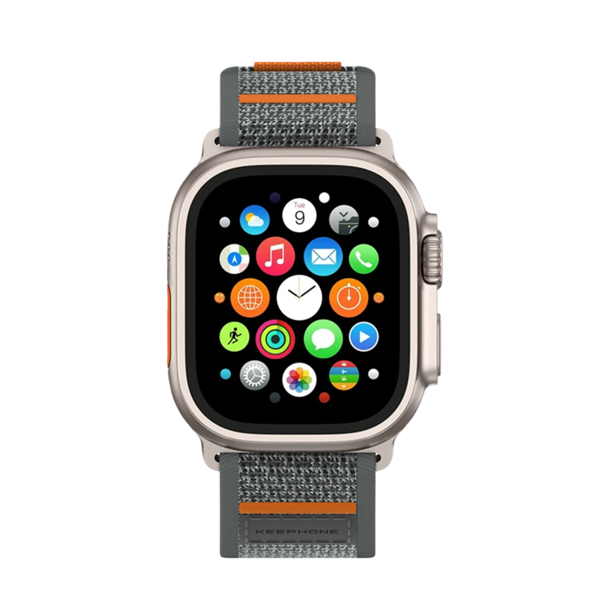 Keephone Apple Watch Ultra 2 49mm Musse Kumaş Kordon - Gri