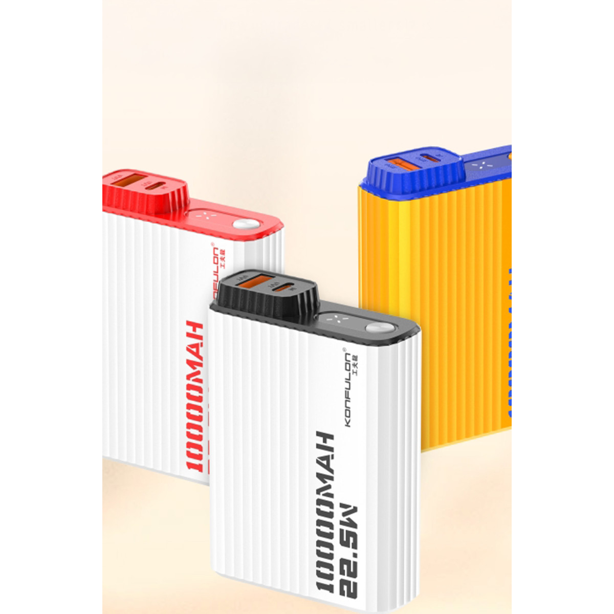 Konfulon A40Q 10.000 mAh PD 20W Mini Powerbank - Siyah-Beyaz — görsel 12
