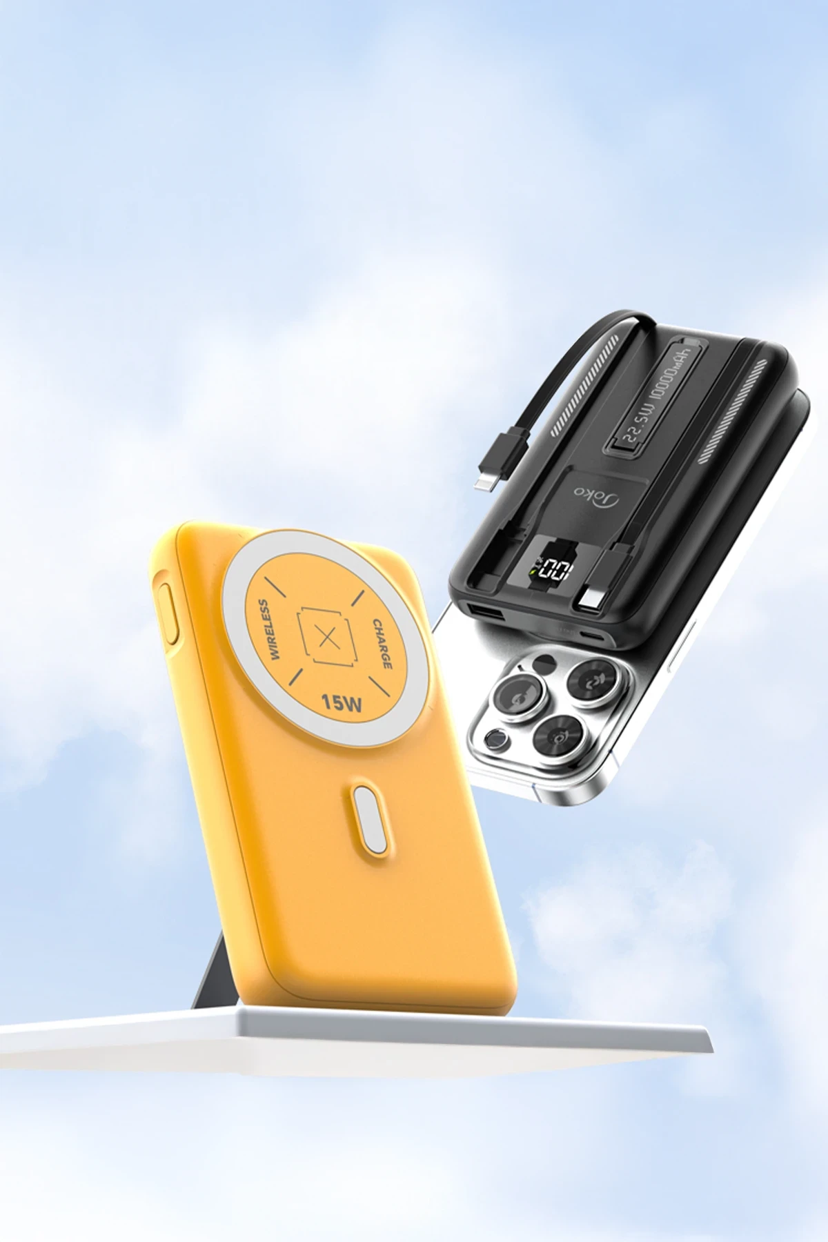 Joko J39 10.000 mAh 20W PD Dahili Kablolu Magsafe Powerbank - Siyah — görsel 2