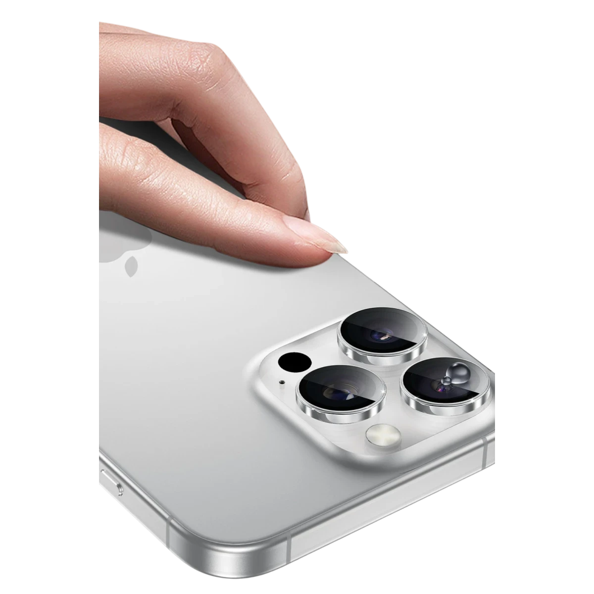 Keephone Apple iPhone 16 Pro Max Sapphire PVD Kamera Lens - Siyah
