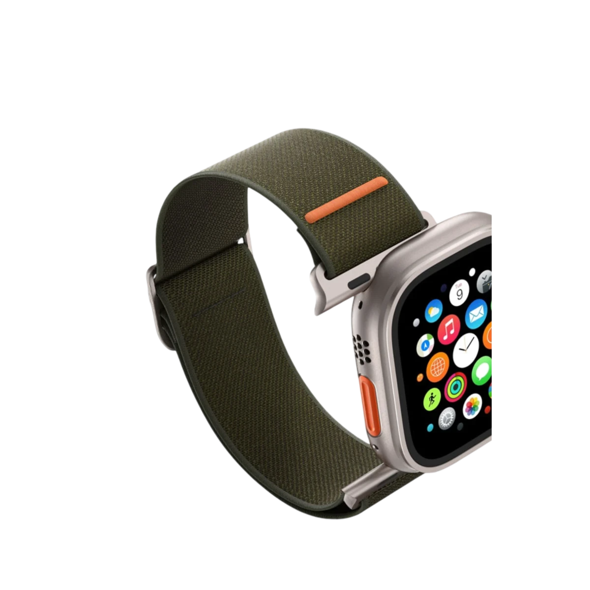 Keephone Apple Watch Ultra 2 49mm Navas Kumaş Kordon - Turuncu