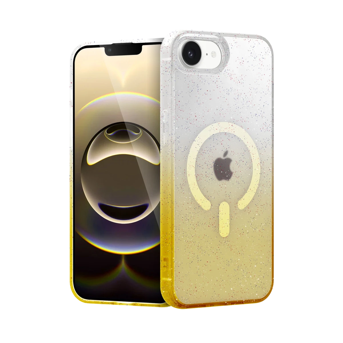 Newface Apple iPhone 16E Pummel Shiny Magsafe Kapak - Gold — görsel 6