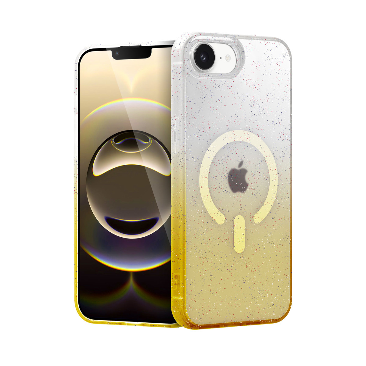 Newface Apple iPhone 16E Pummel Shiny Magsafe Kapak - Gold — görsel 11