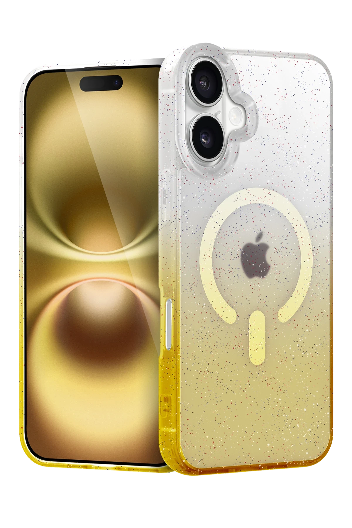Newface Apple iPhone 16 Plus Pummel Shiny Magsafe Kapak - Gold