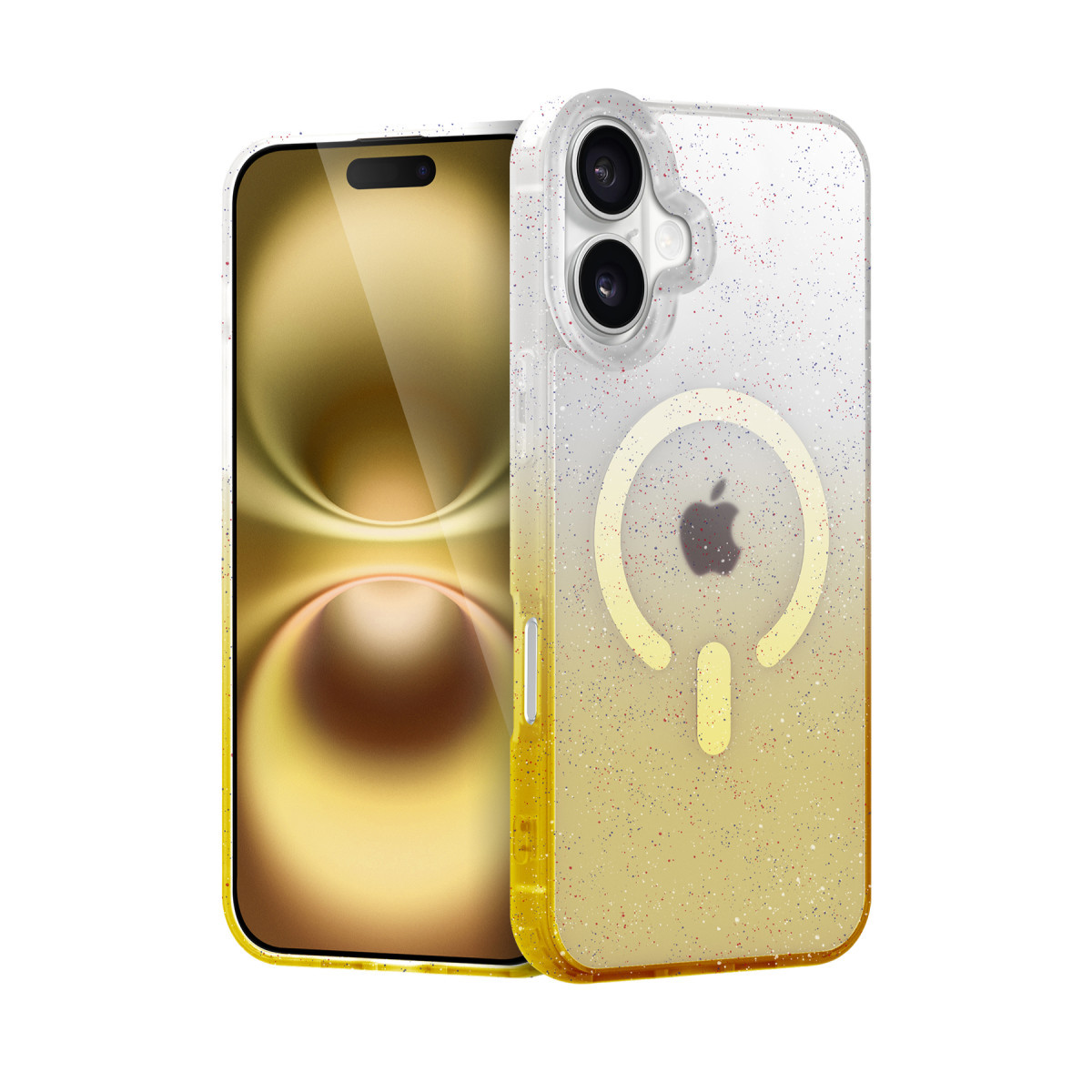 Newface Apple iPhone 16 Plus Pummel Shiny Magsafe Kapak - Gold — görsel 11