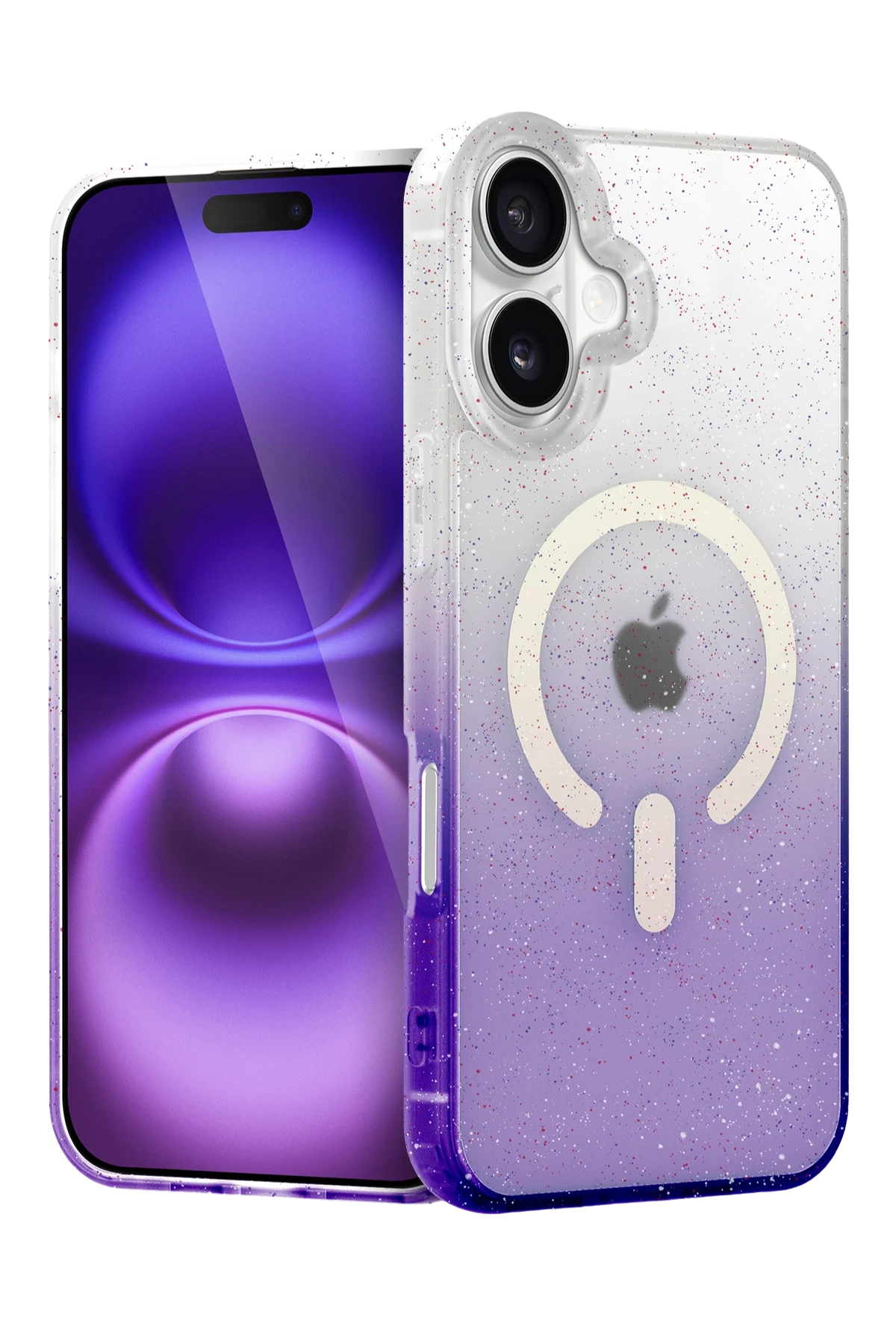 Newface Apple iPhone 16 Plus Pummel Shiny Magsafe Kapak - Mor