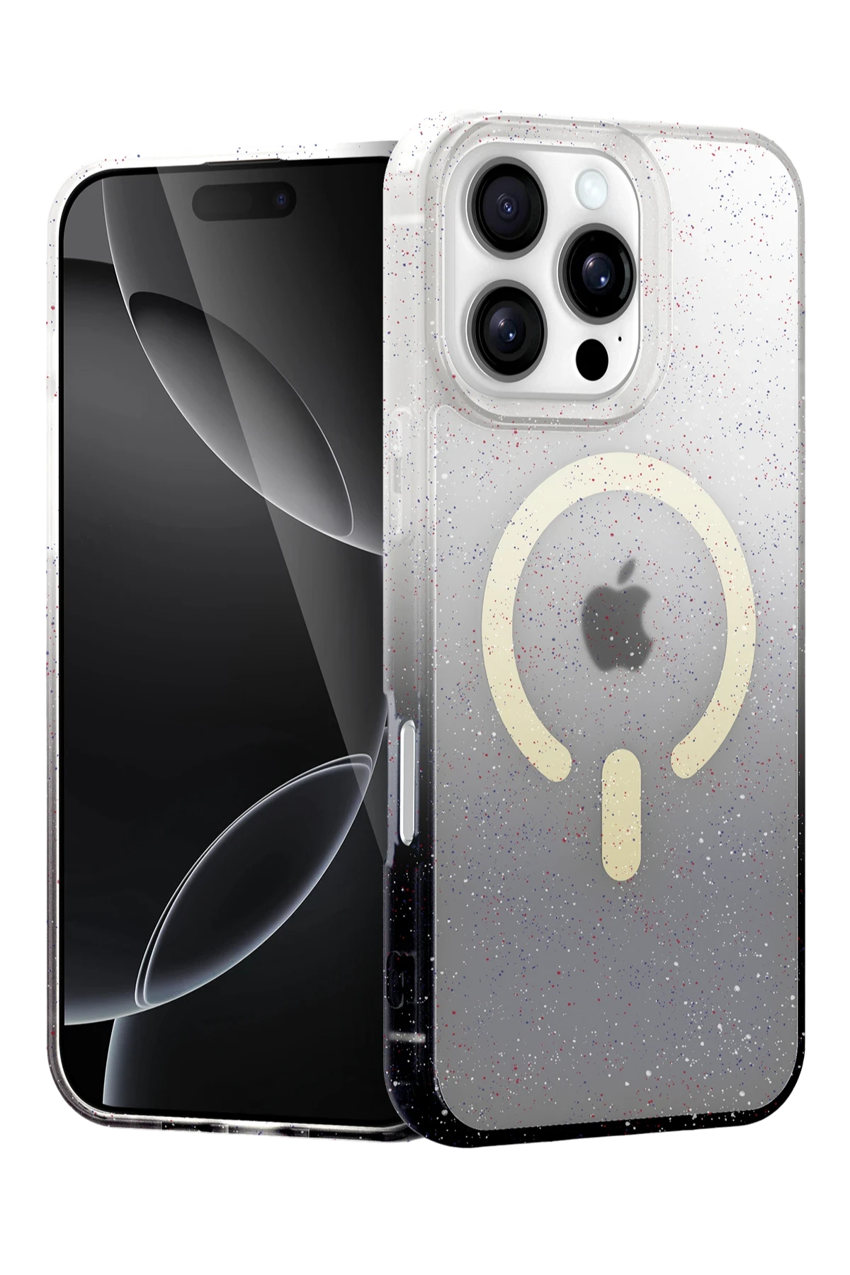Newface Apple iPhone 16 Pro Max Pummel Shiny Magsafe Kapak - Siyah