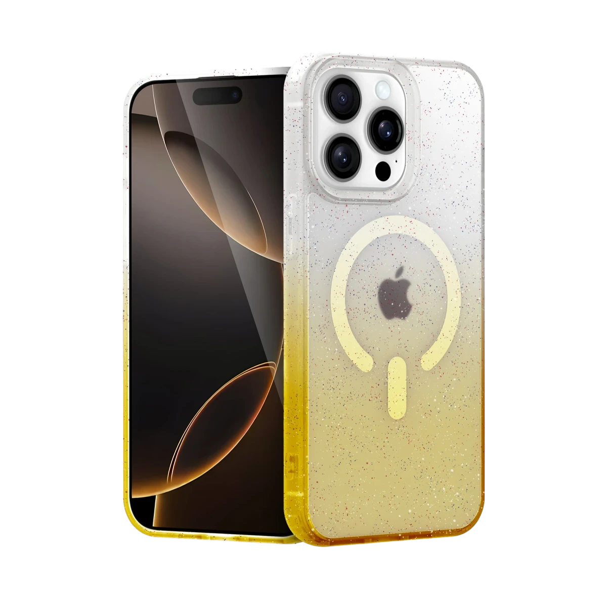 Newface Apple iPhone 15 Pro Max Pummel Shiny Magsafe Kapak - Gold — görsel 6