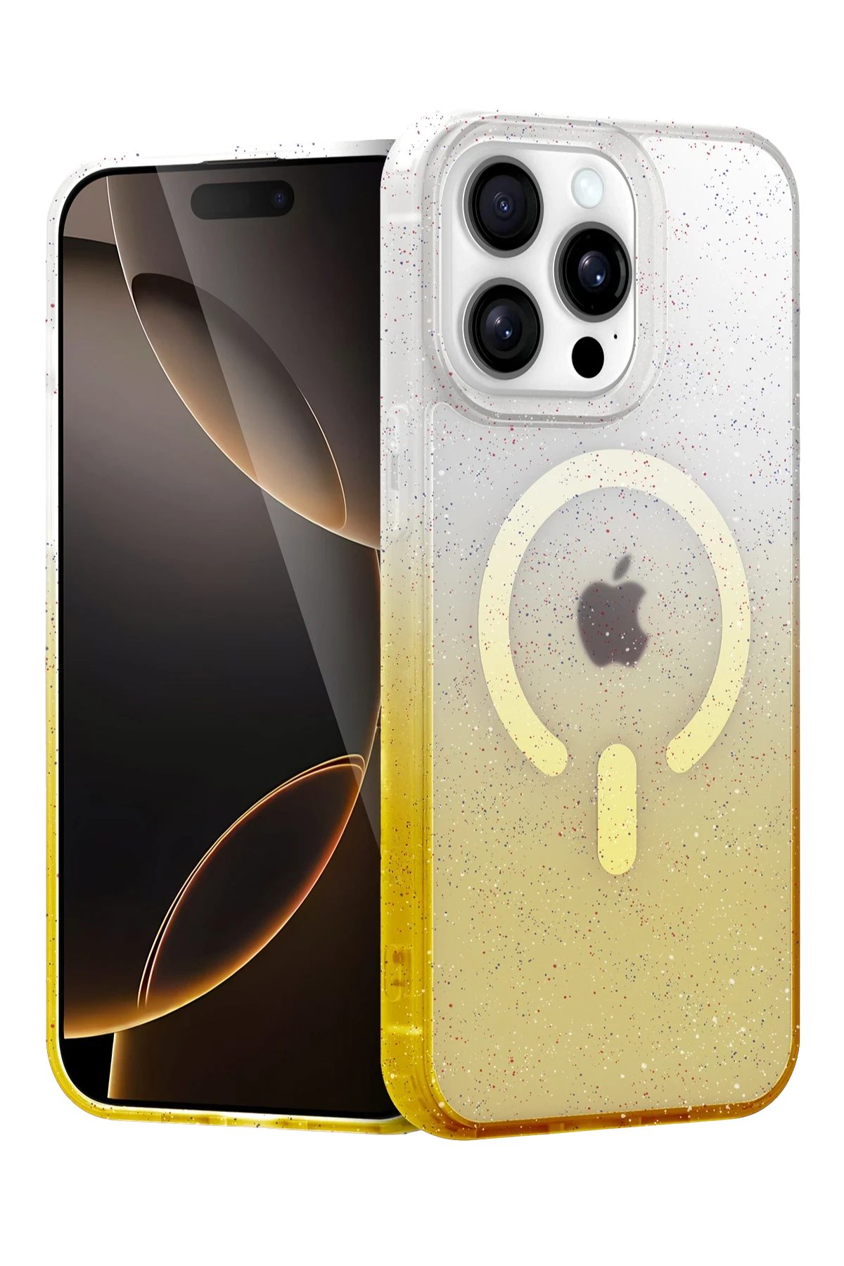 Newface Apple iPhone 14 Pro Pummel Shiny Magsafe Kapak - Gold