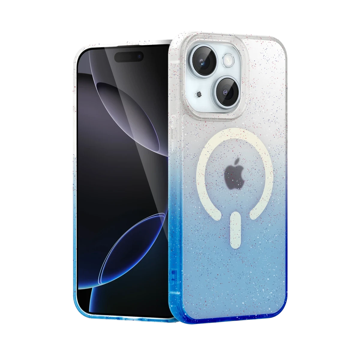 Newface Apple iPhone 14 Pummel Shiny Magsafe Kapak - Mavi