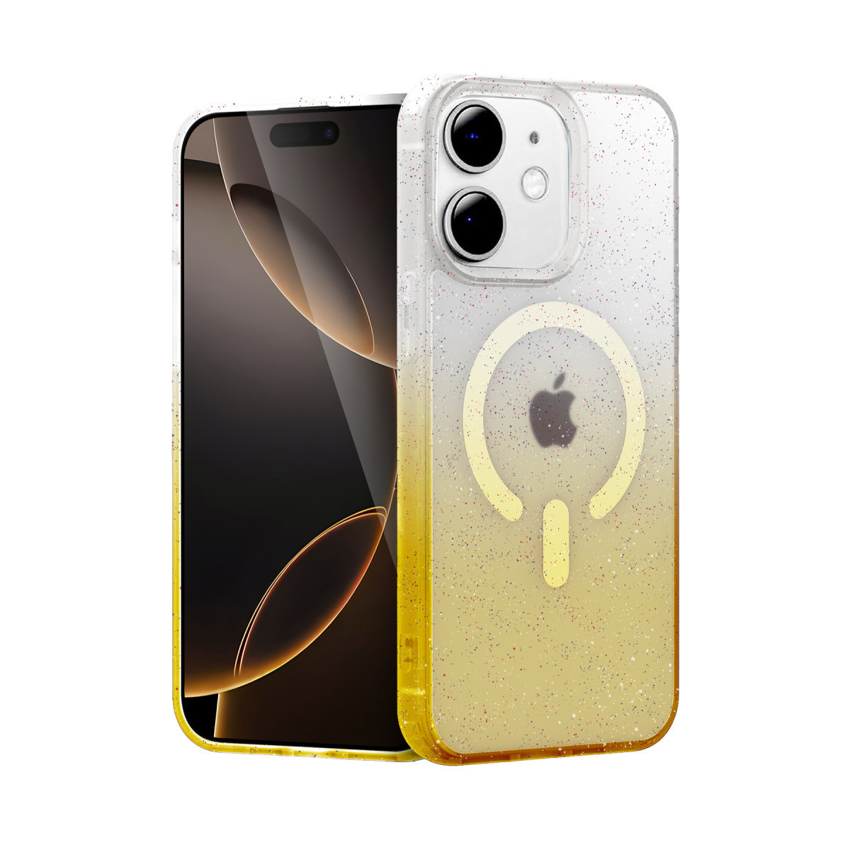 Newface Apple iPhone 12 Pummel Shiny Magsafe Kapak - Gold — görsel 11