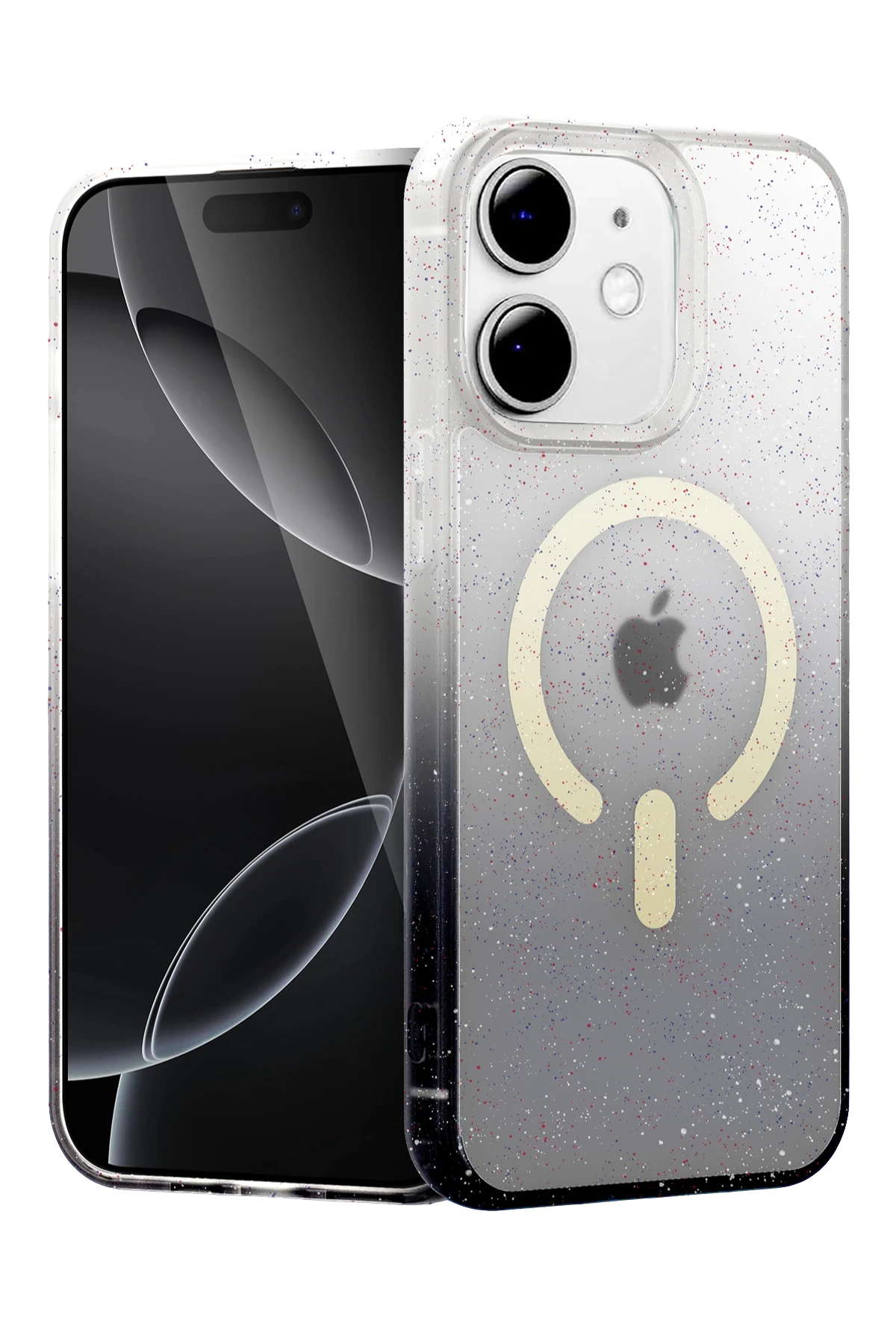 Newface Apple iPhone 12 Pummel Shiny Magsafe Kapak - Siyah