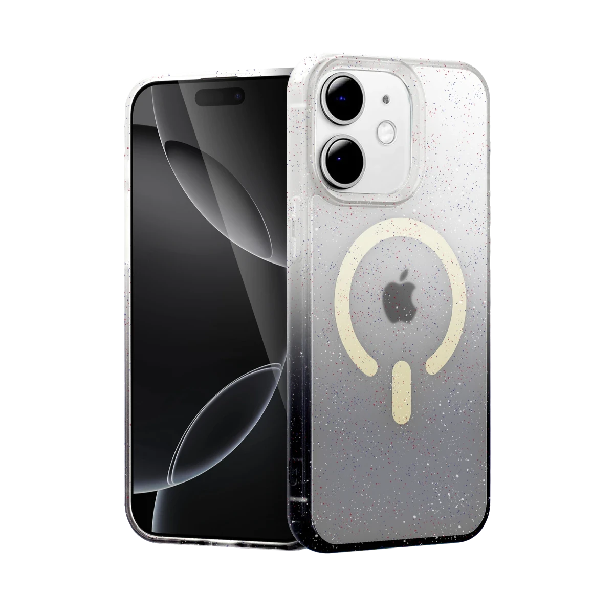 Newface Apple iPhone 12 Pummel Shiny Magsafe Kapak - Siyah