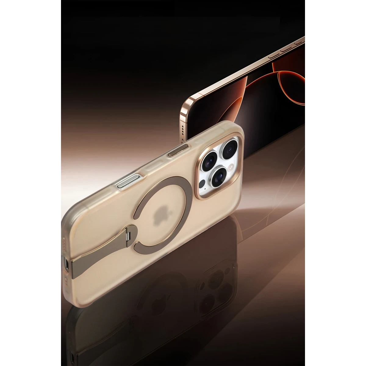 HDD Apple iPhone 16 Pro HBC-354 Kunlun Standlı Magsafe Kapak - Şeffaf