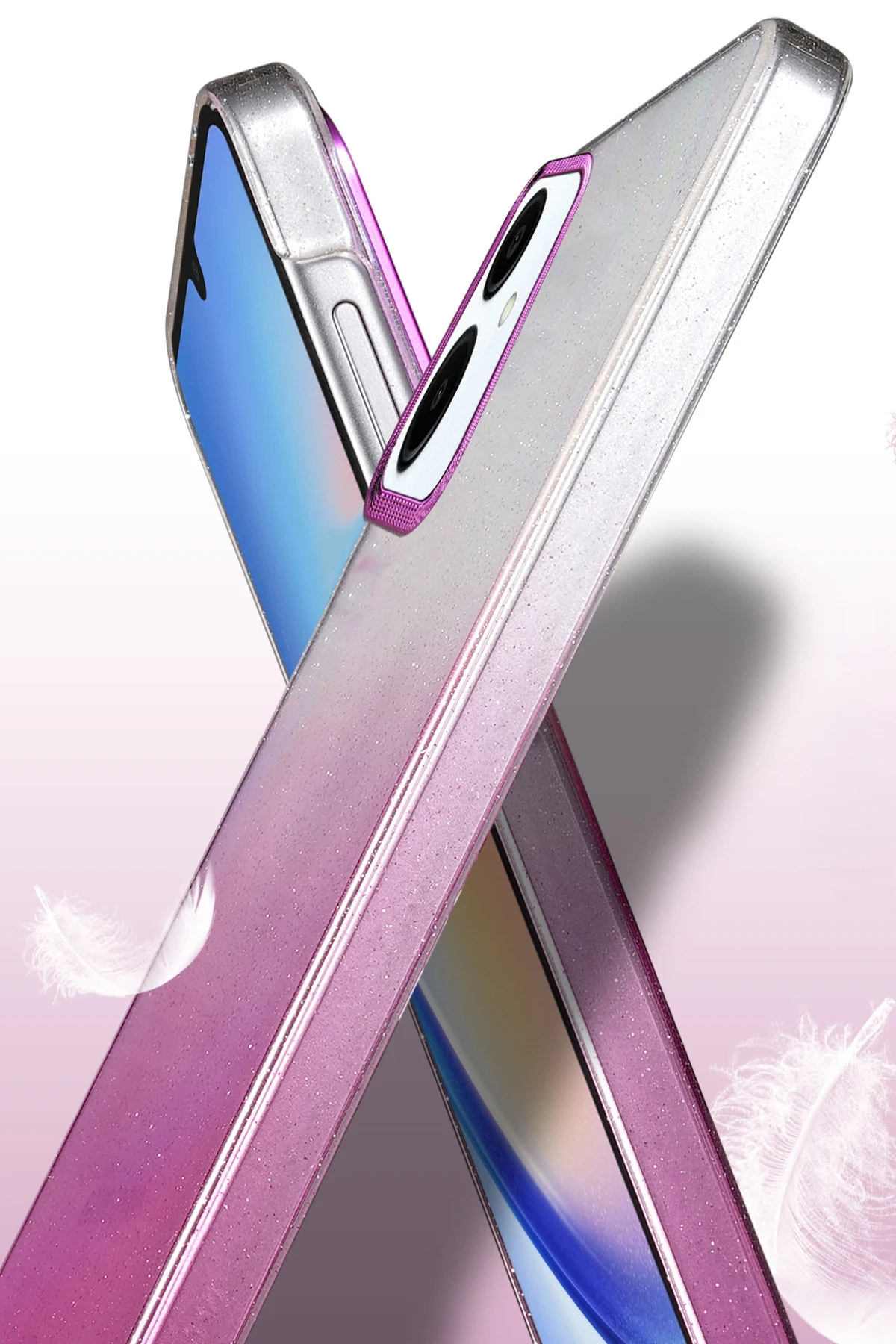 Newface Samsung Galaxy A06 Glossy Kapak - Çöl Titanyum
