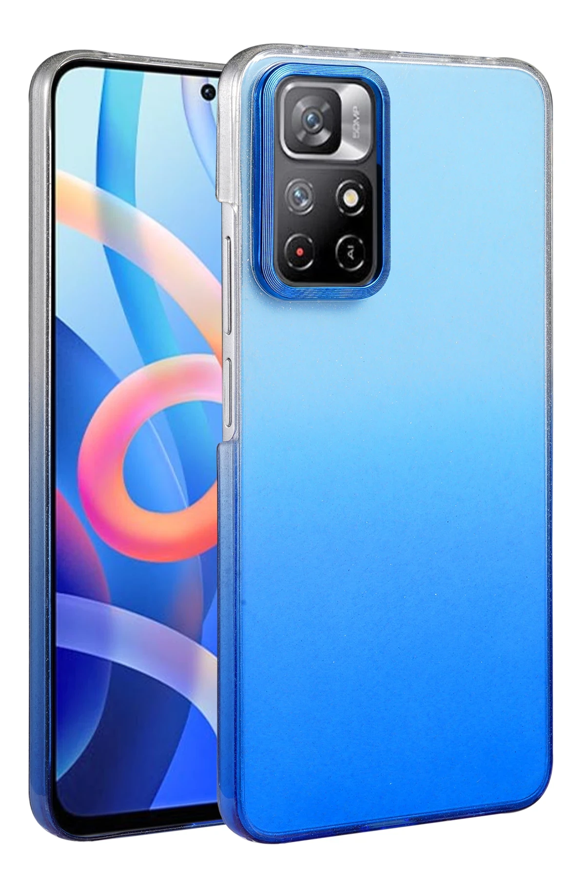 Newface Xiaomi Redmi Note 11 Pro Glossy Kapak - Mavi