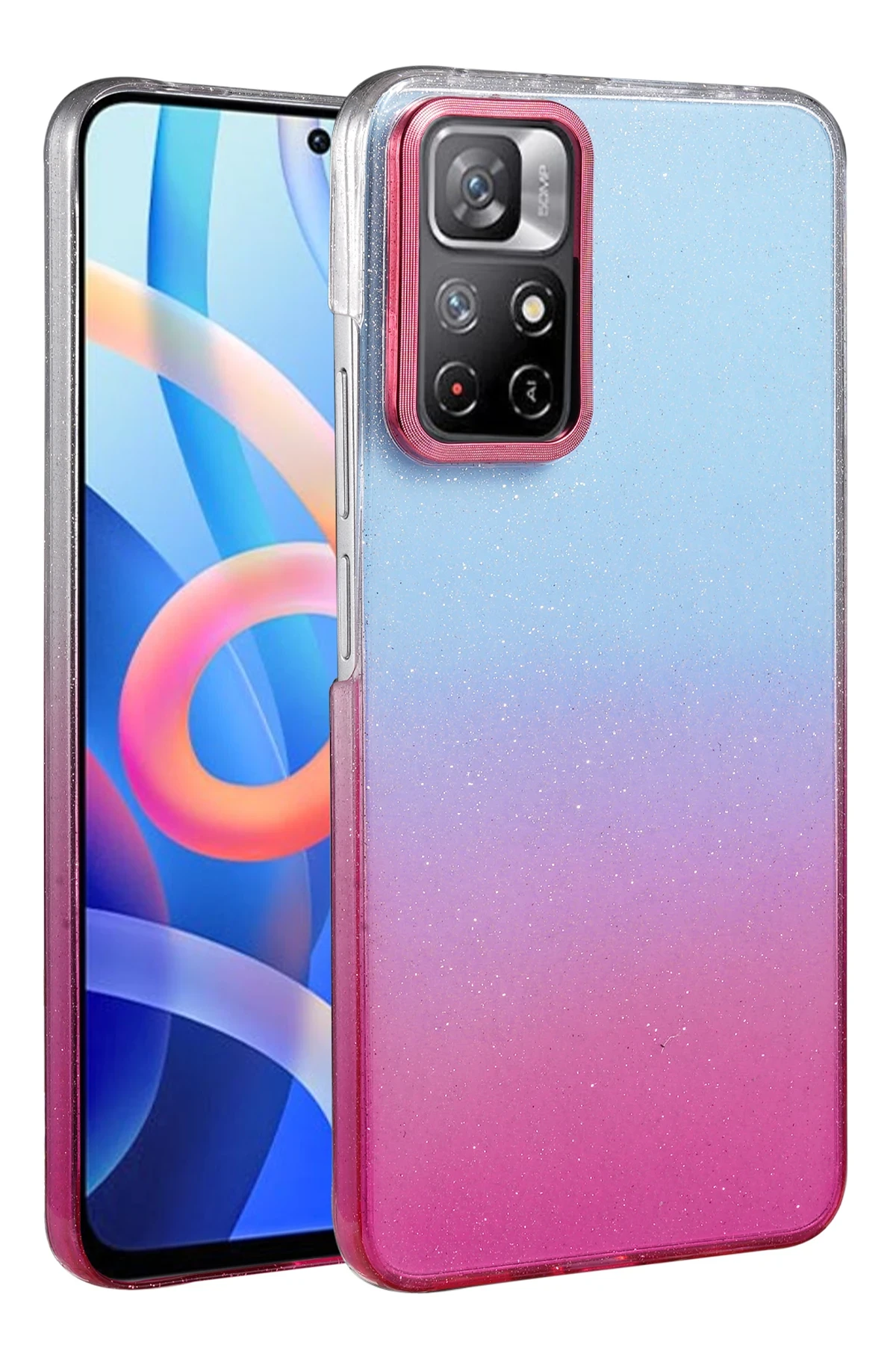 Newface Xiaomi Redmi Note 11 Pro Glossy Kapak - Pembe