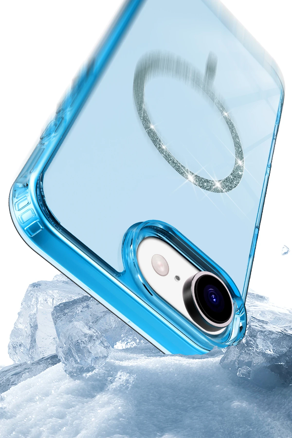 Newface Apple iPhone 16E Live Diamond Magsafe Kapak - Şeffaf
