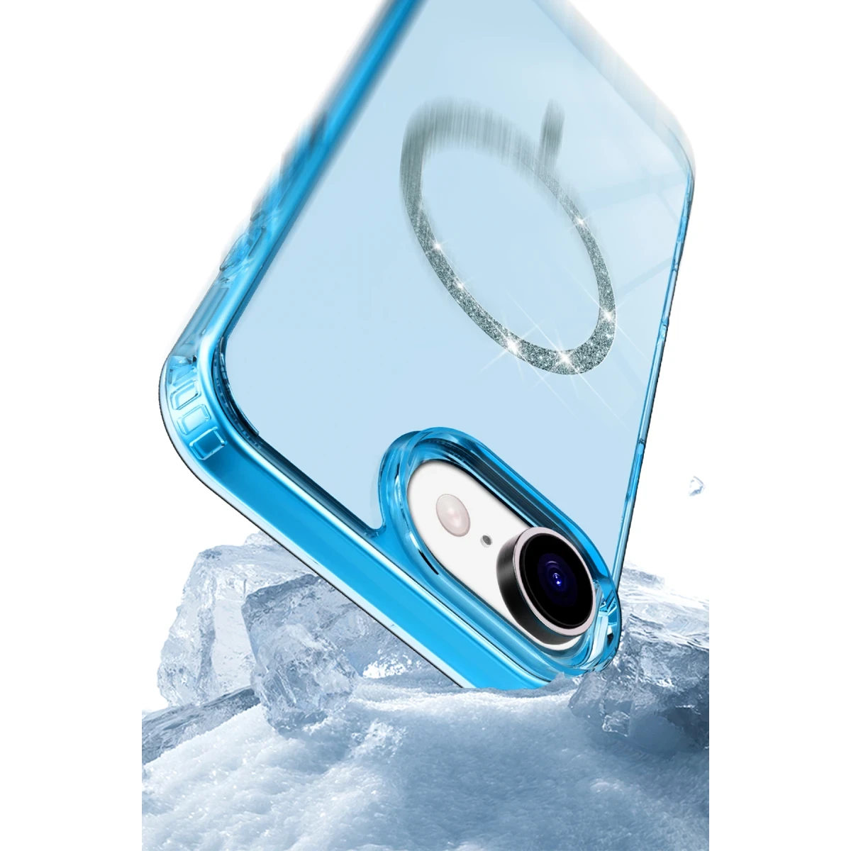 Newface Apple iPhone 16E Live Diamond Magsafe Kapak - Mavi — görsel 8