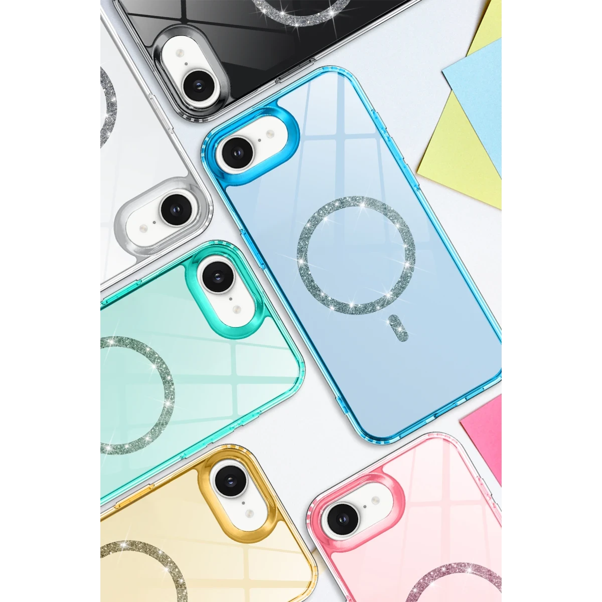 Newface Apple iPhone 16E Live Diamond Magsafe Kapak - Mavi — görsel 9