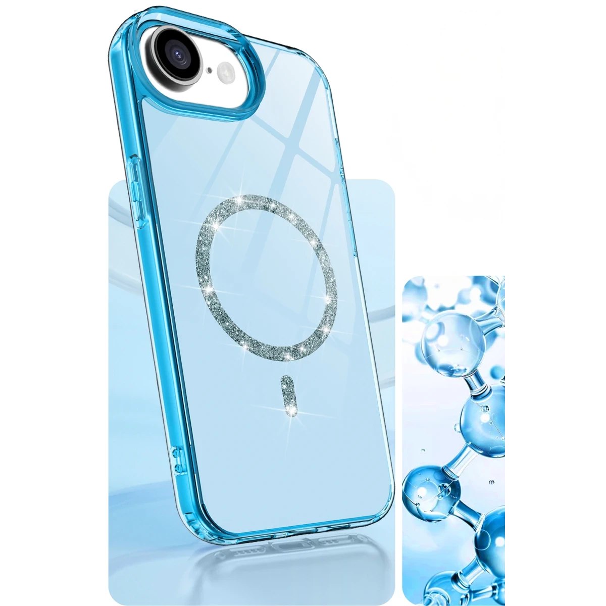 Newface Apple iPhone 16E Live Diamond Magsafe Kapak - Mavi — görsel 10