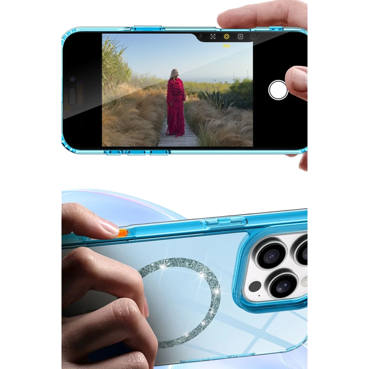 Newface Apple iPhone 14 Live Diamond Magsafe Kapak - Mavi — görsel 7