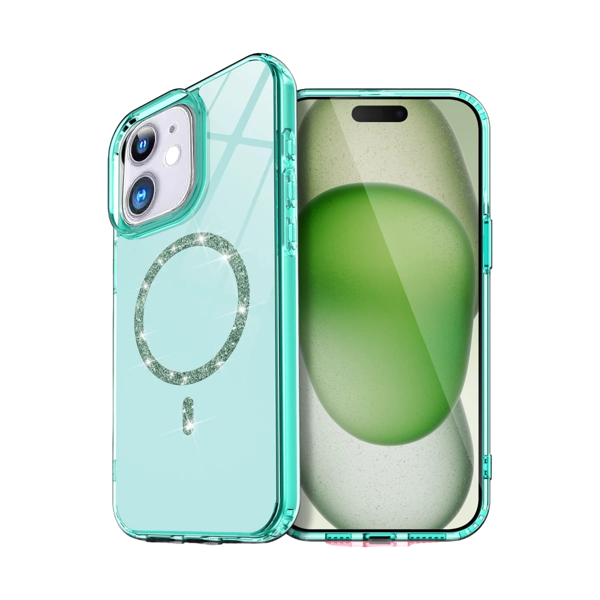 Newface Apple iPhone 11 Live Diamond Magsafe Kapak - Yeşil