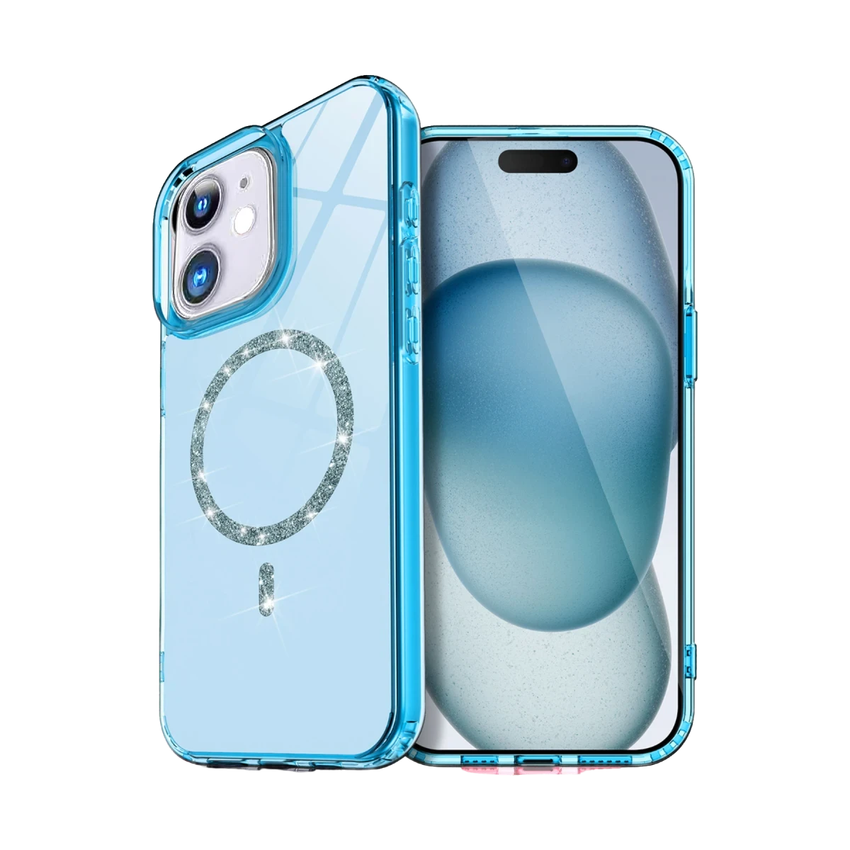 Newface Apple iPhone 12 Live Diamond Magsafe Kapak - Mavi — görsel 5