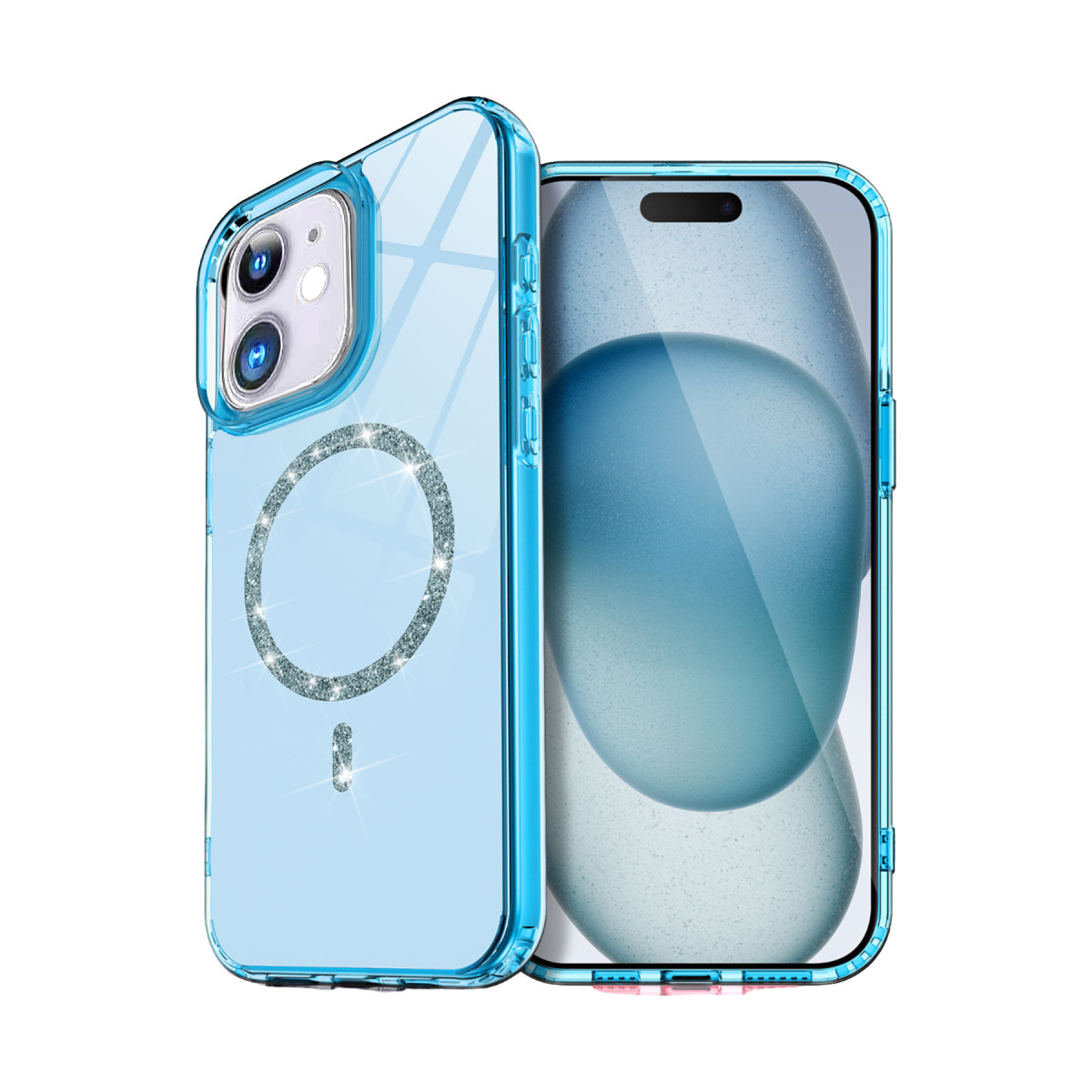 Newface Apple iPhone 12 Live Diamond Magsafe Kapak - Mavi — görsel 9
