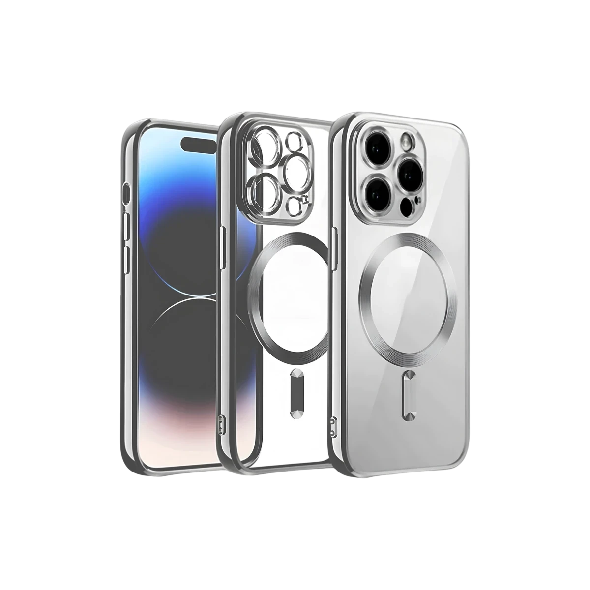 Newface Apple iPhone 12 Pro Kılıf Kross Magneticsafe Kapak - Titan Gri — görsel 2