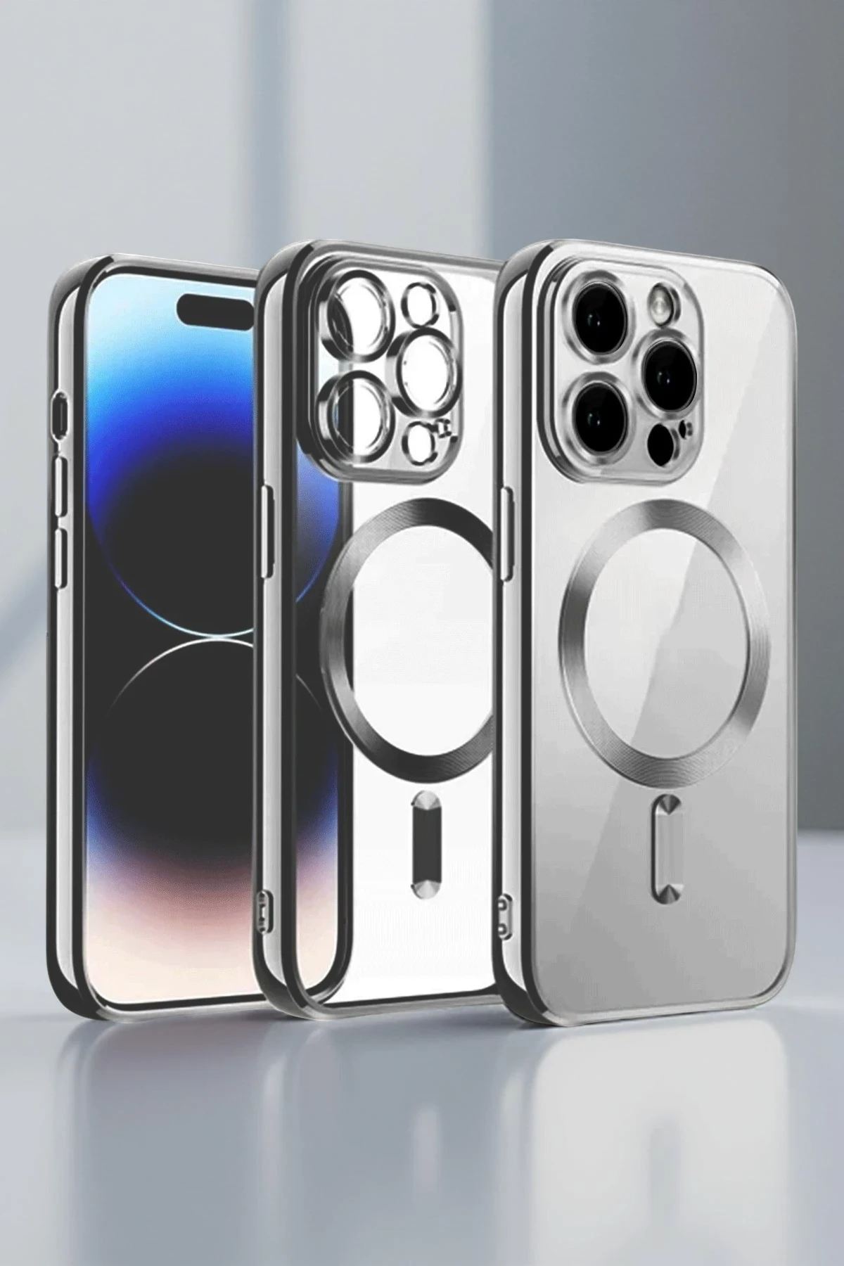 Newface Apple iPhone 13 Pro Max Kılıf Kross Magneticsafe Kapak - Titan Gri — görsel 2