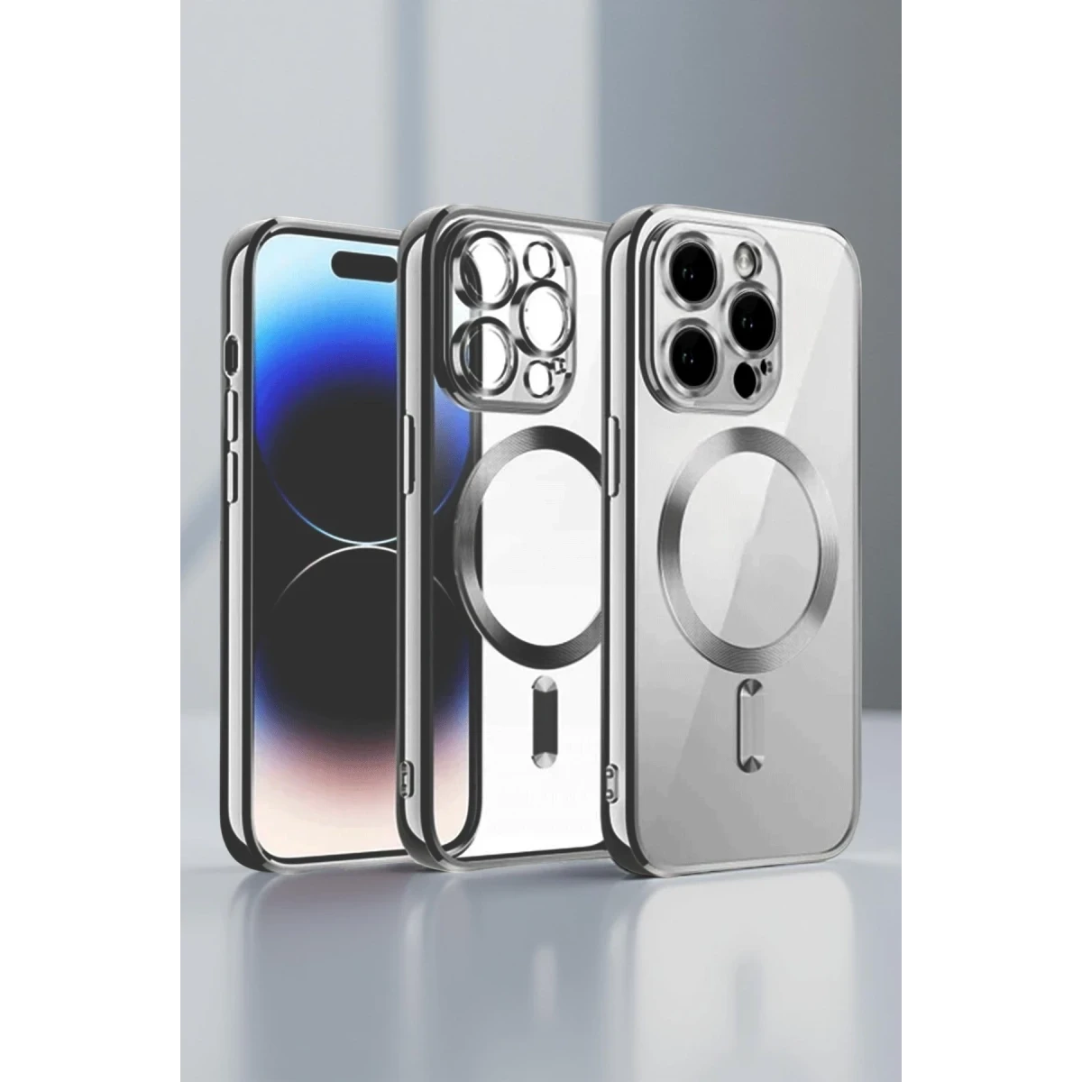 Newface Apple iPhone 13 Pro Max Kılıf Kross Magneticsafe Kapak - Titan Gri — görsel 4